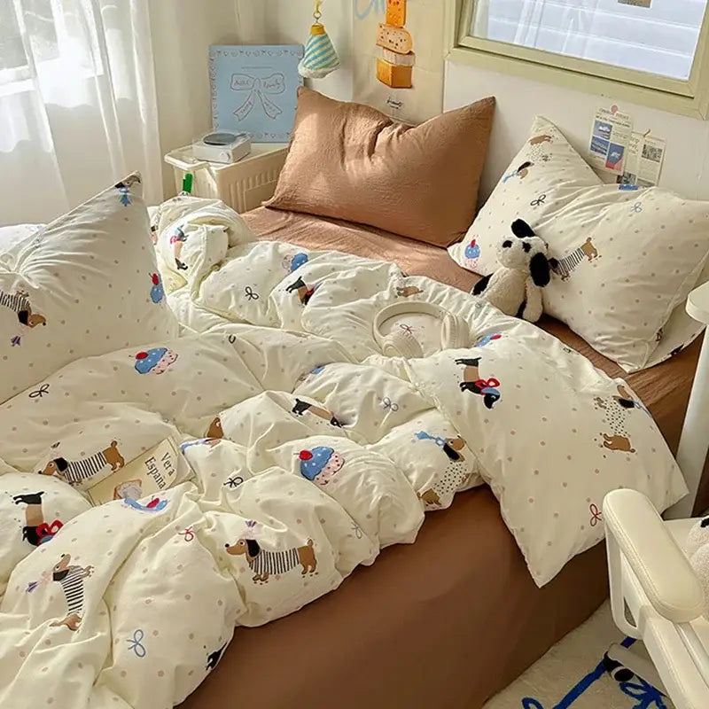 Dog Cupcake Fitted Sheet