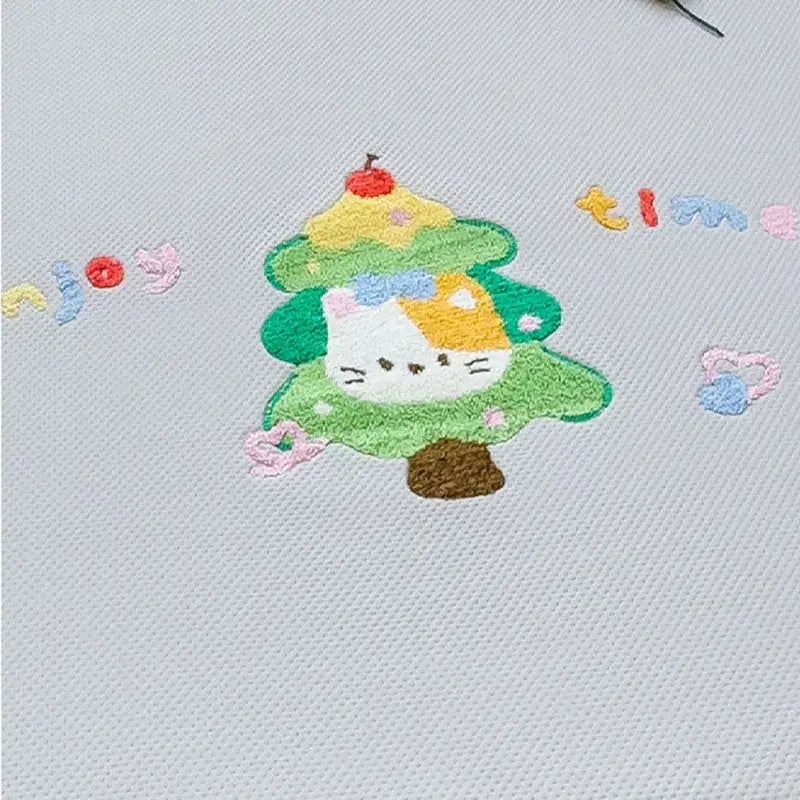 Gray Cartoon Fitted Sheet