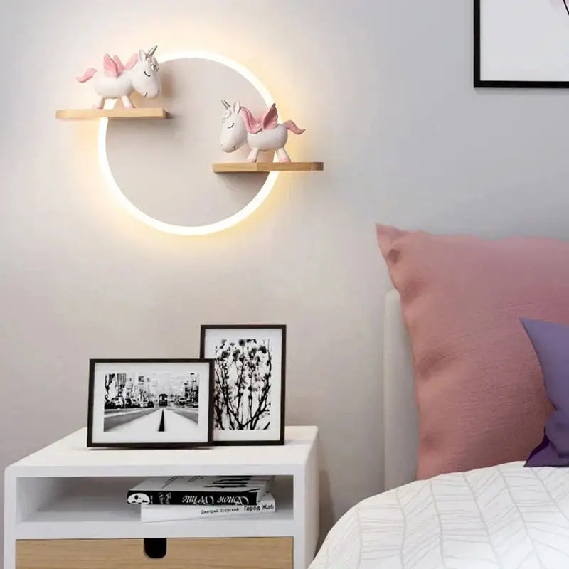 Cartoon Figurine LED Wall Lamp