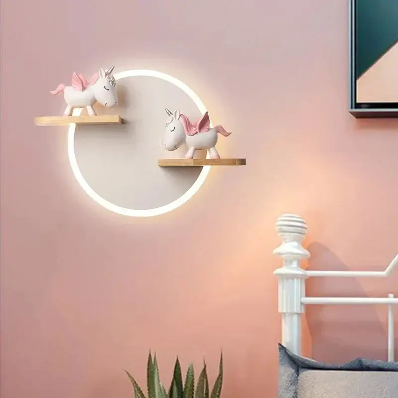 Cartoon Figurine LED Wall Lamp
