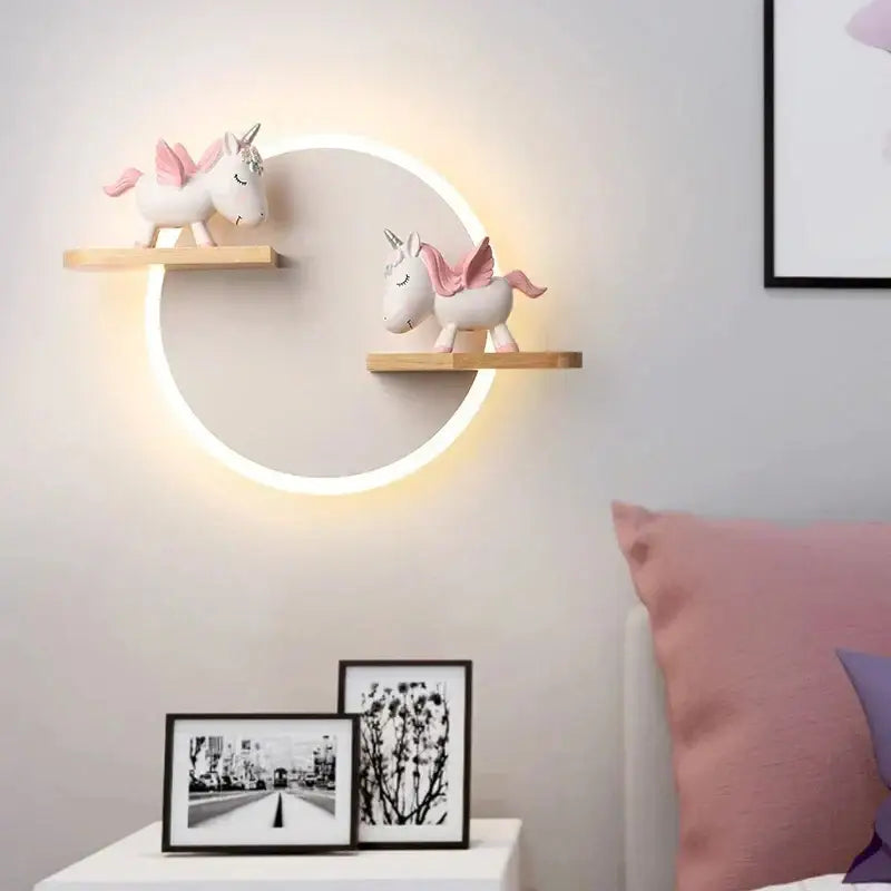 Cartoon Figurine LED Wall Lamp