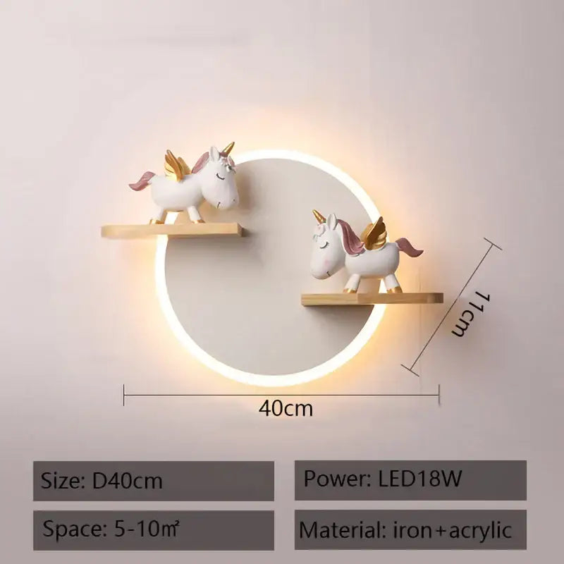 Cartoon Figurine LED Wall Lamp
