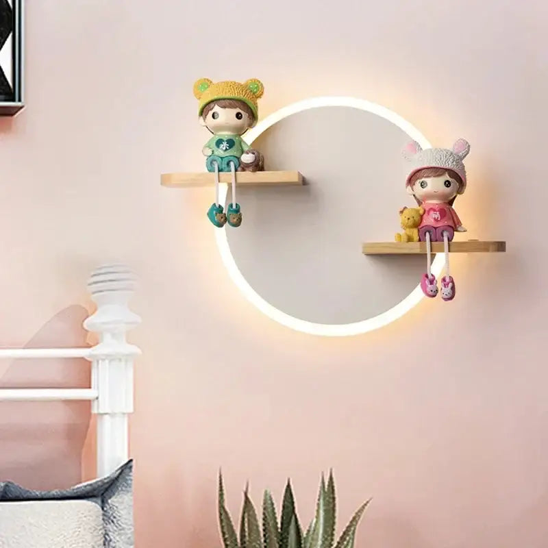 Cartoon Figurine LED Wall Lamp
