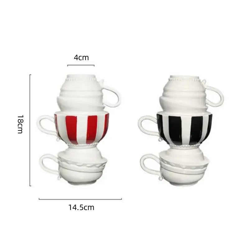 Black White Folding Vase