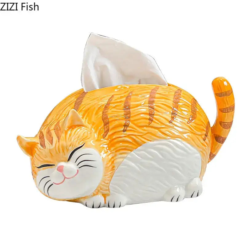 Ginger Cat Ceramic Tissue