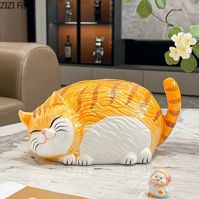 Ginger Cat Ceramic Tissue