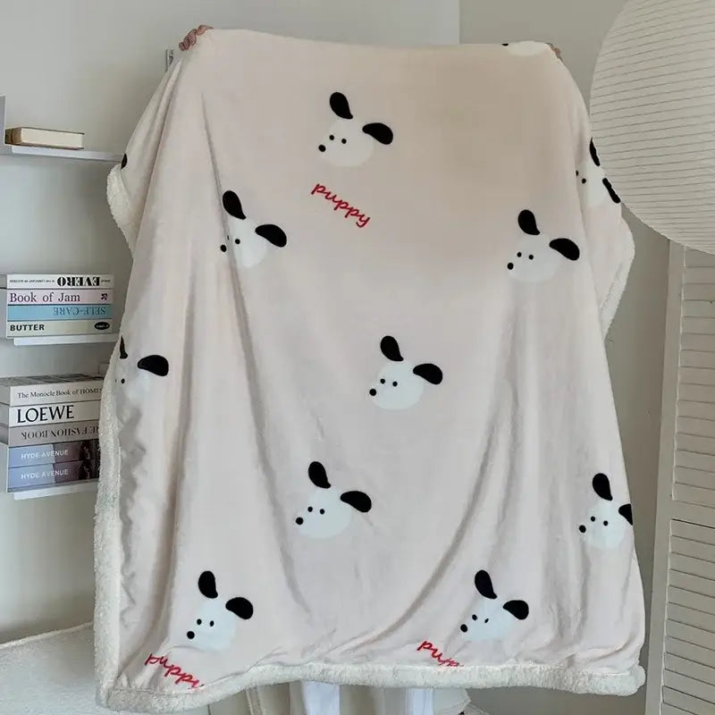 Wool Blanket Cartoon Lamb Floral Bedroom