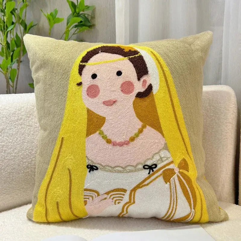 Oil Painting Throw Pillow