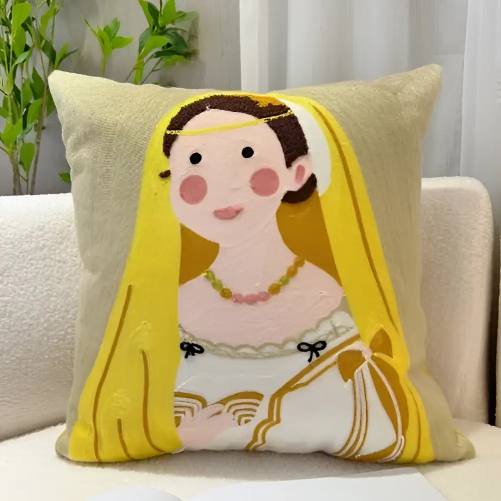 Oil Painting Throw Pillow