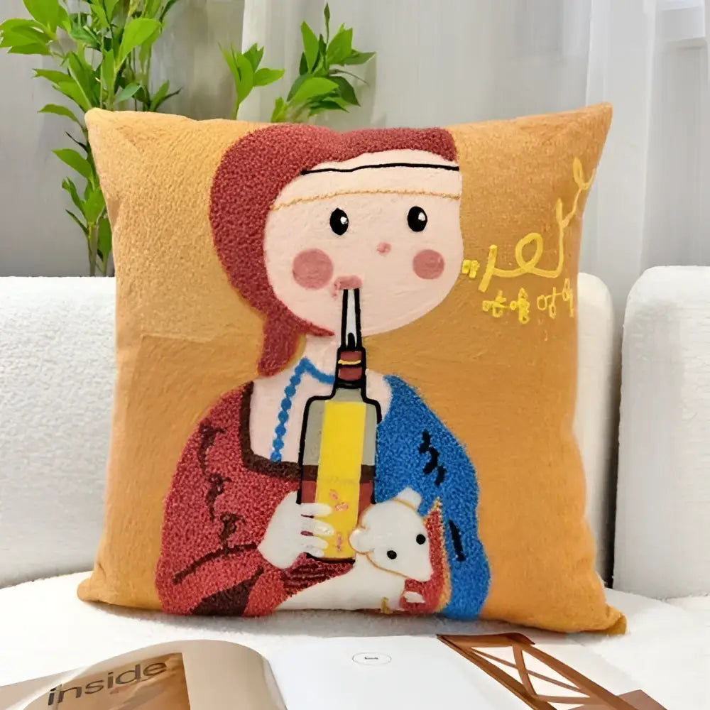 Oil Painting Throw Pillow