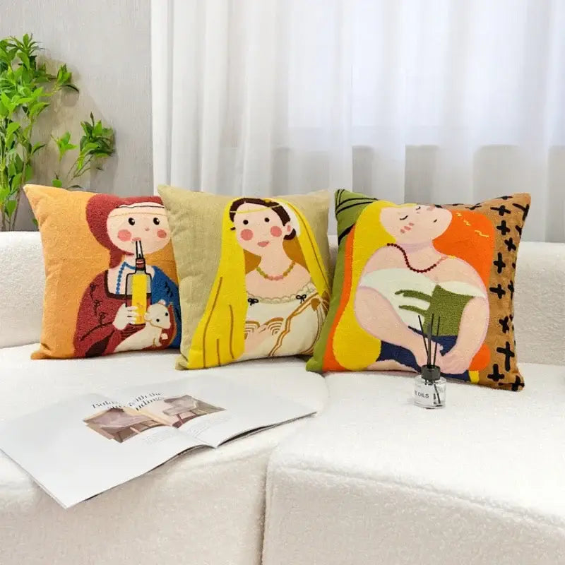 Oil Painting Throw Pillow