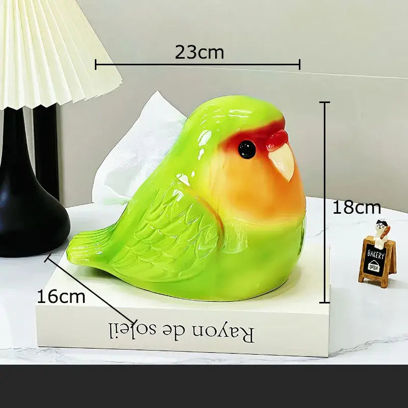 Yellow Green Ceramic Tissue Box