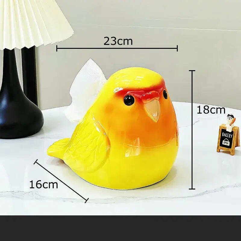 Yellow Green Ceramic Tissue Box