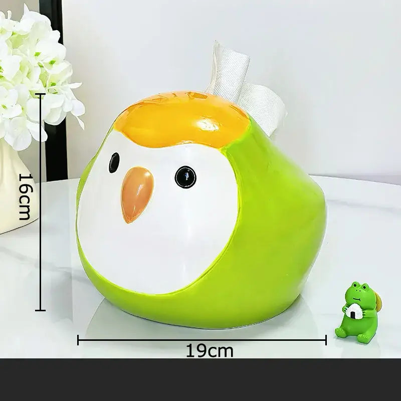 Yellow Green Ceramic Tissue Box