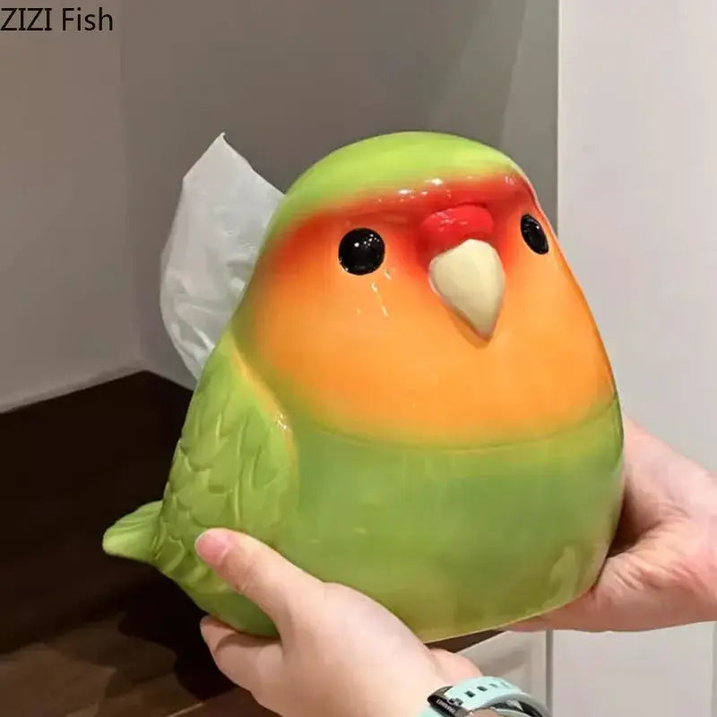 Yellow Green Ceramic Tissue Box