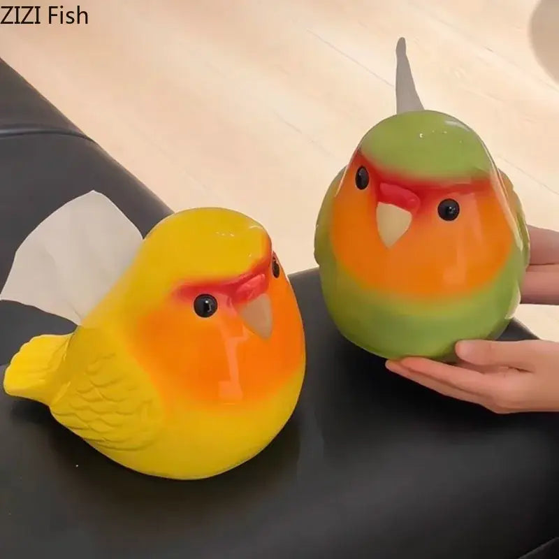 Yellow Green Ceramic Tissue Box