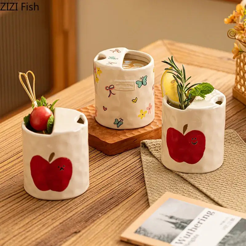 Porcelain Cartoon Toothbrush Holder