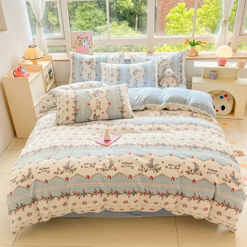 Pink Teddy Bear Bedding Set
