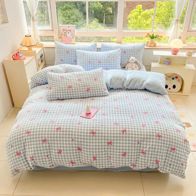 Pink Teddy Bear Bedding Set