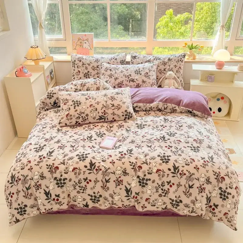 Pink Teddy Bear Bedding Set