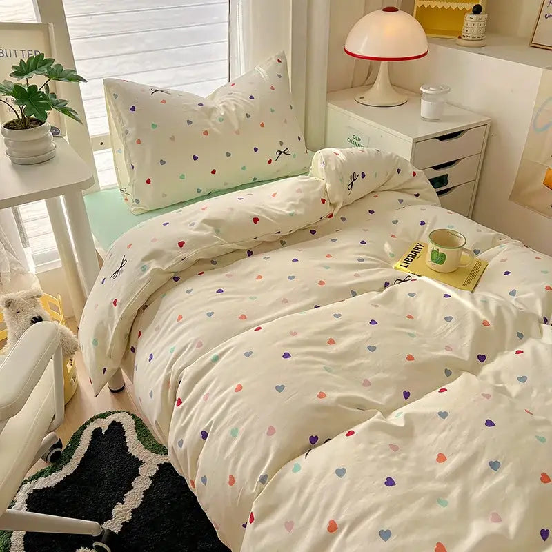 Cream Cat Duvet Set