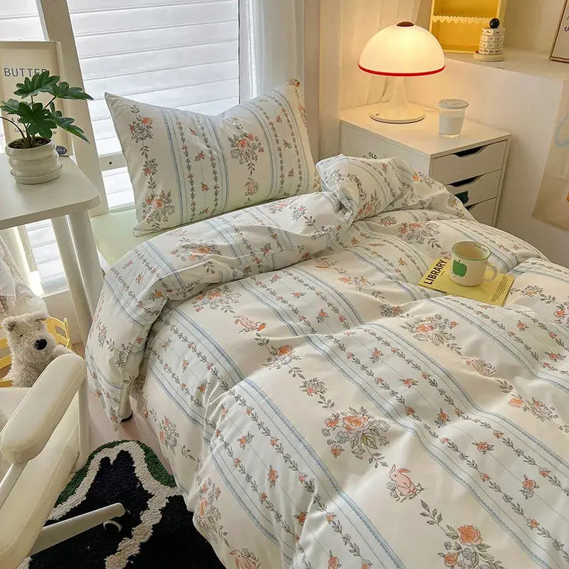 Cream Cat Duvet Set