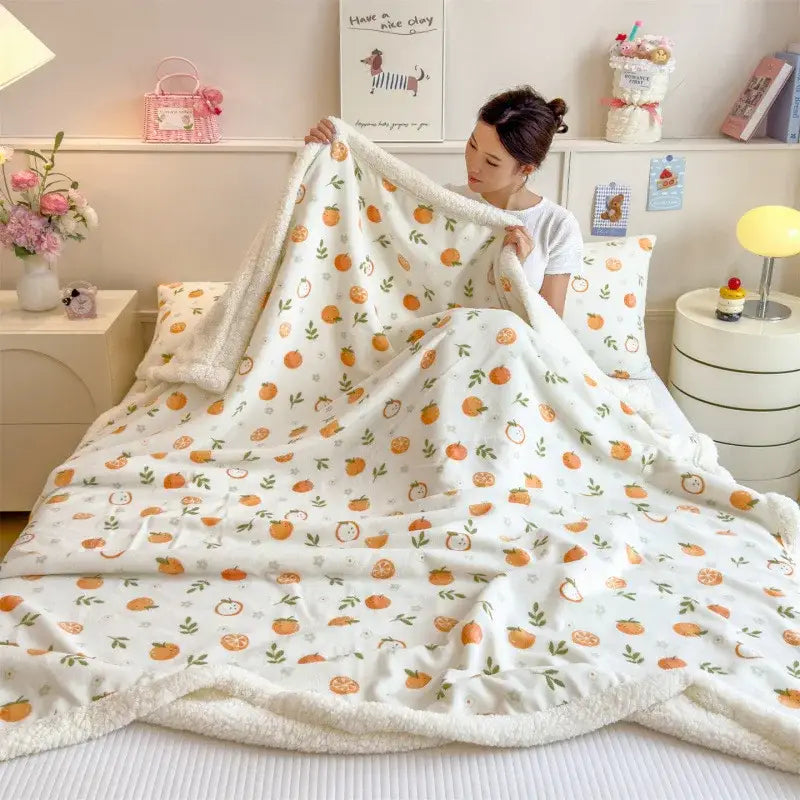 Cream Dog Wool Blanket
