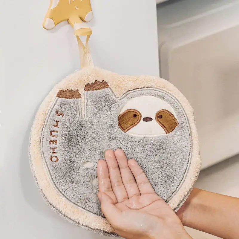 Plush Sloth Hand Towels