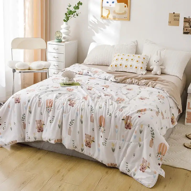 Pink Quilted Double Blanket