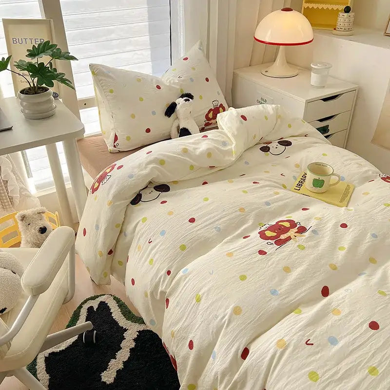 Cat Print Cotton Bedding