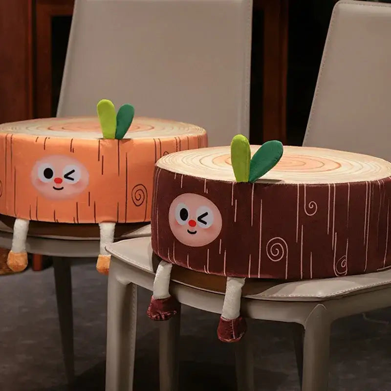 Tree Stump Plush Pillow