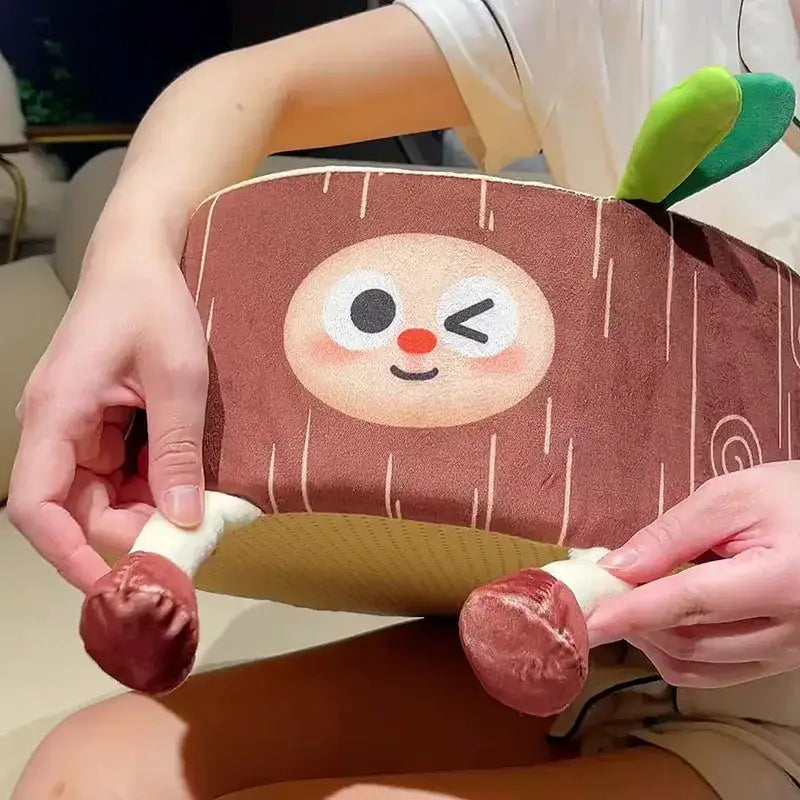 Tree Stump Plush Pillow