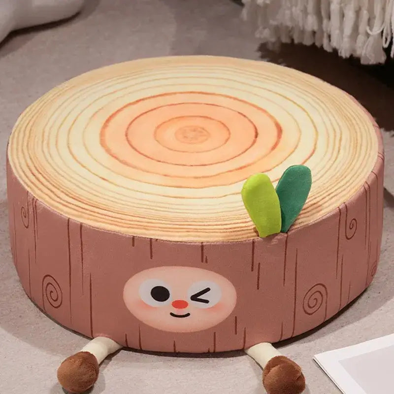 Tree Stump Plush Pillow