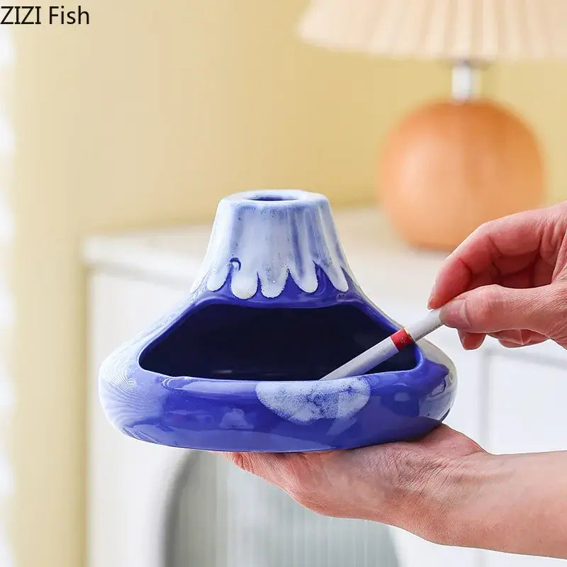 Red White Volcanic Ashtray