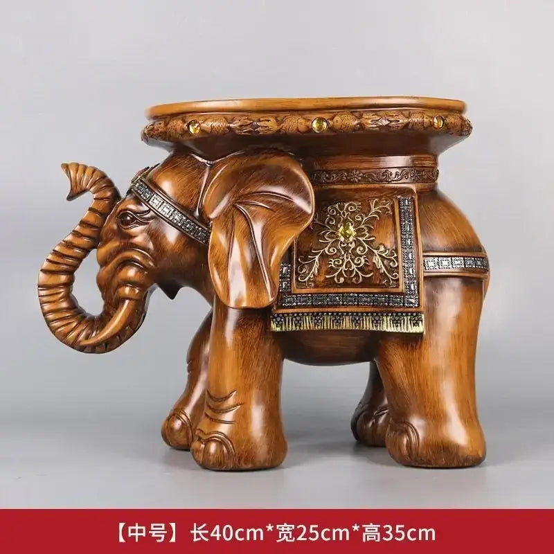 Wood Elephant Ornaments Unique Living Room Decor