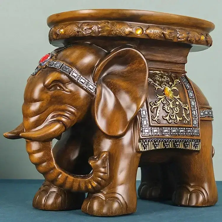 Wood Elephant Ornaments Unique Living Room Decor