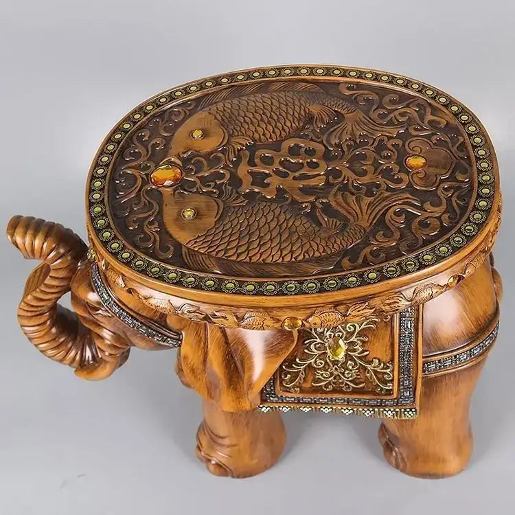 Wood Elephant Ornaments Unique Living Room Decor
