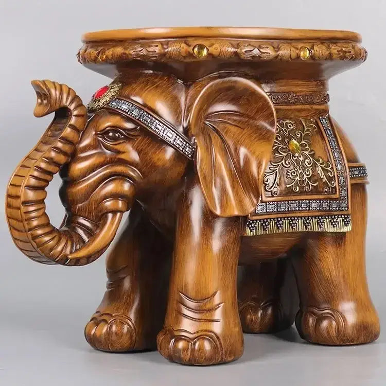 Wood Elephant Ornaments Unique Living Room Decor