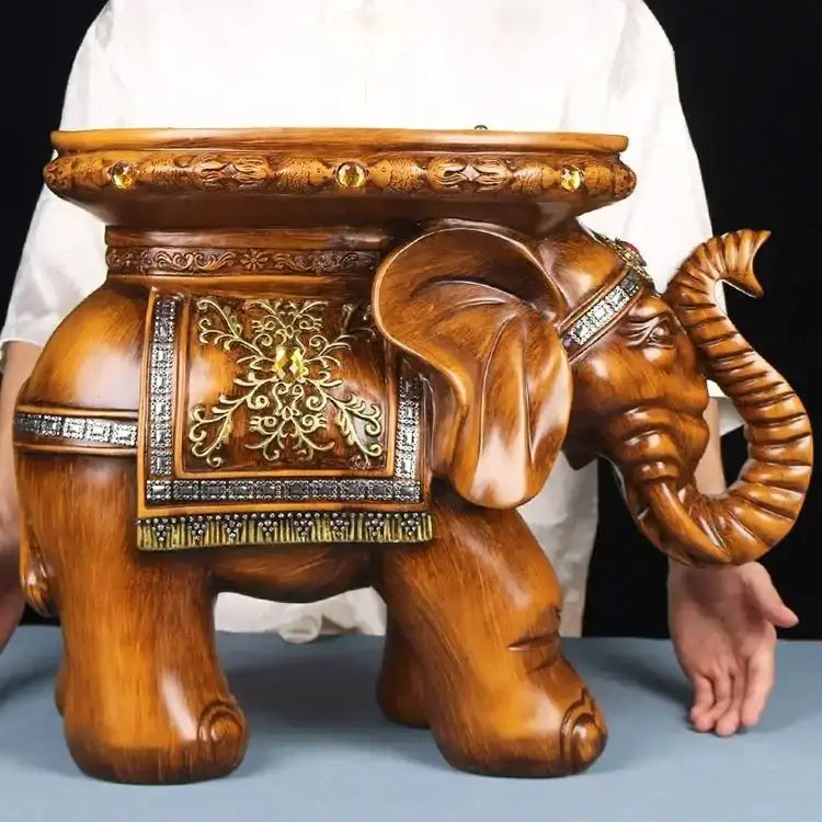 Wood Elephant Ornaments Unique Living Room Decor