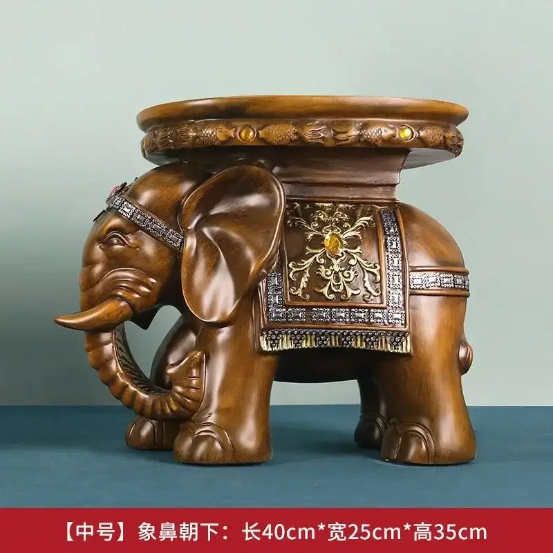 Wood Elephant Ornaments Unique Living Room Decor