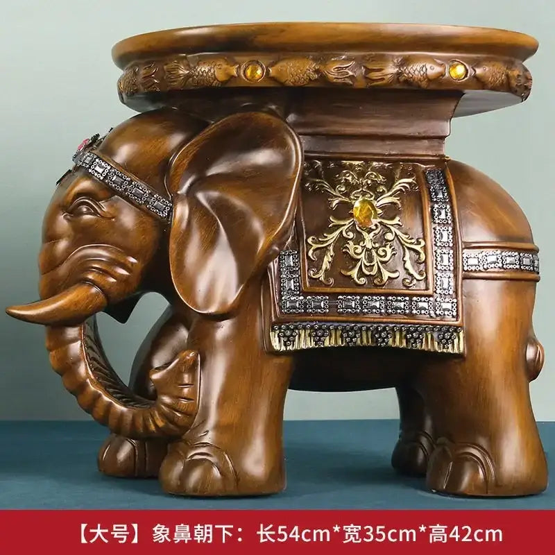 Wood Elephant Ornaments Unique Living Room Decor
