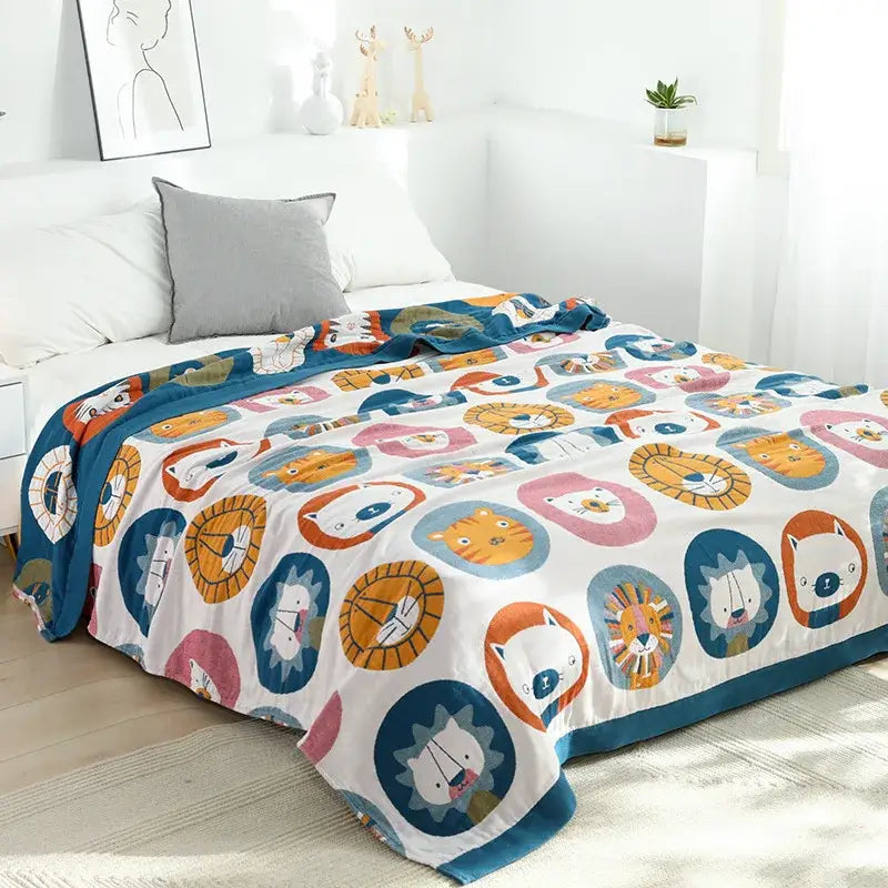 Cotton Cat Cartoon Blanket