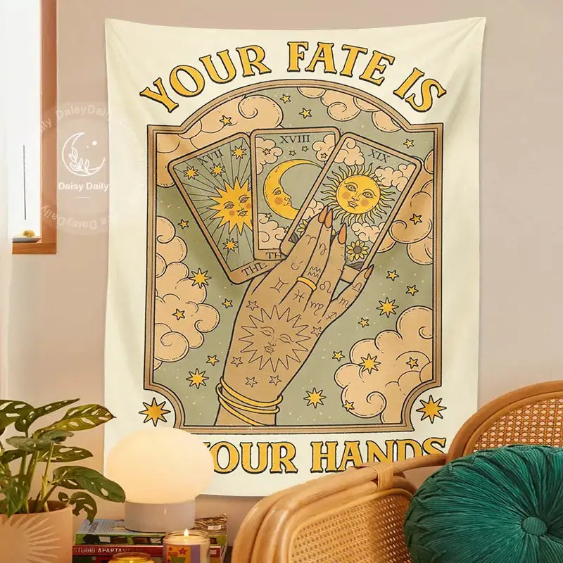 Cream Moon Sun Tapestry