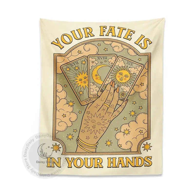Cream Moon Sun Tapestry