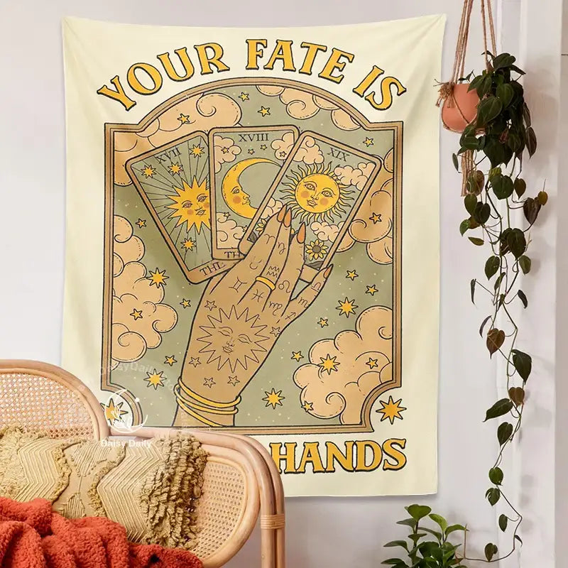 Cream Moon Sun Tapestry