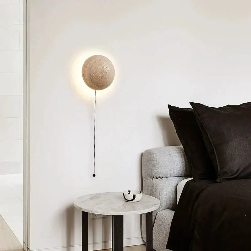 Textured Stone Wall Lamp