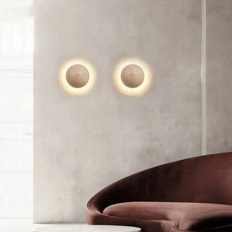 Textured Stone Wall Lamp