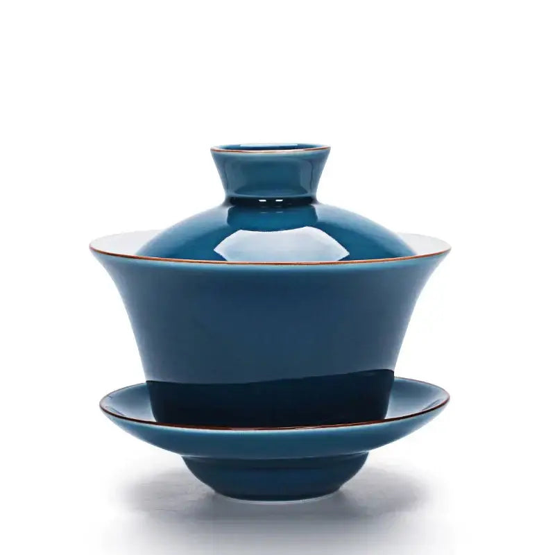Celadon Gold Rim Tea Set