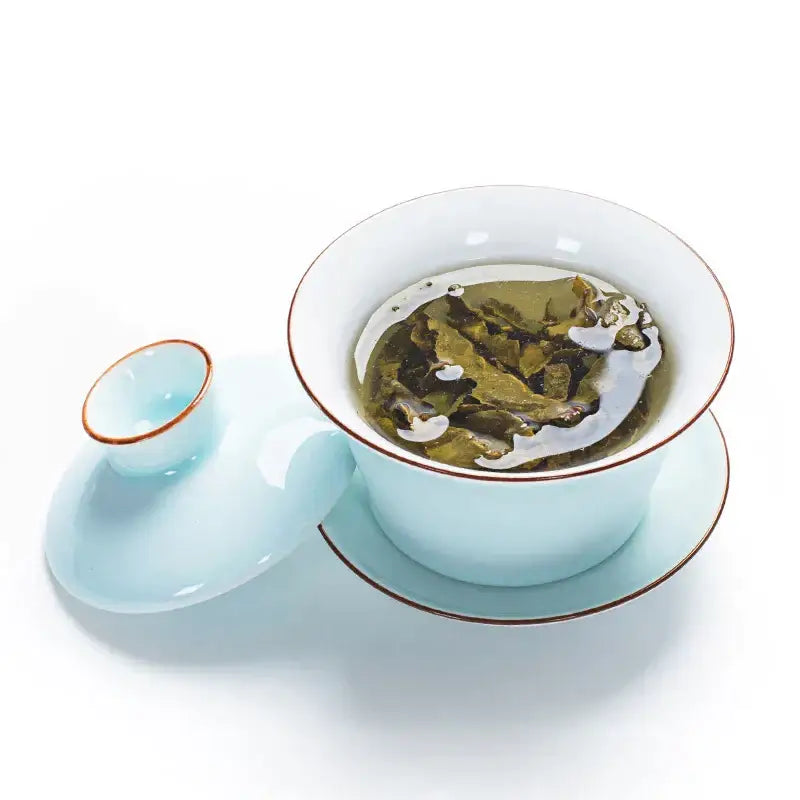 Celadon Gold Rim Tea Set