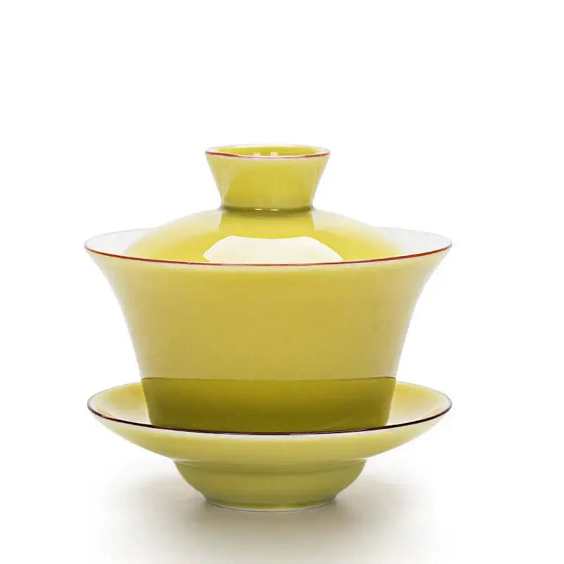 Celadon Gold Rim Tea Set